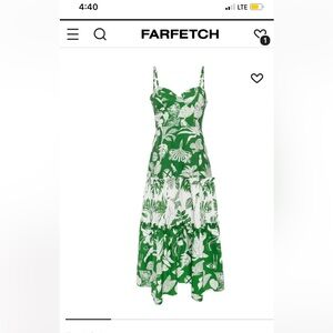 Green and White Spaghetti Strap Maxi Sundress